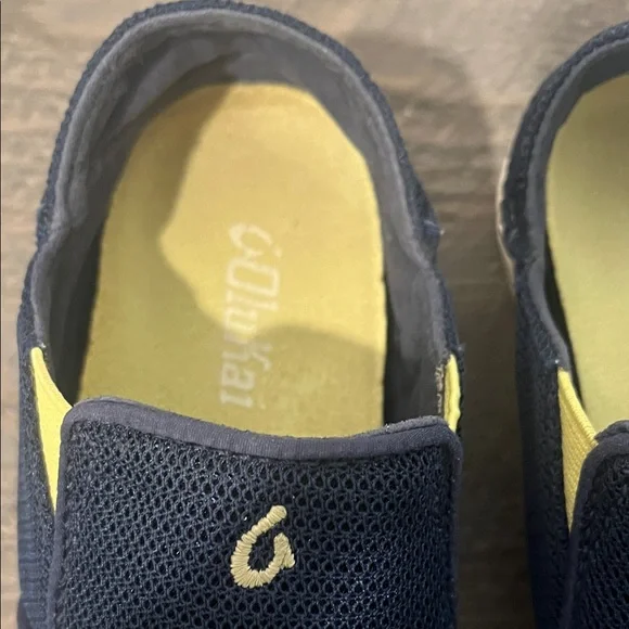 OluKai Nohea Mesh Shoes Navy Blue Slip On Lightweight Loafers - Boys Size 13 - Picture 2 of 11